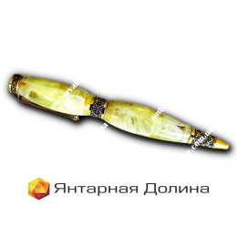 Ручка из янтаря P001